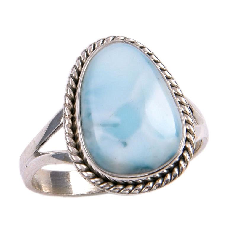 Кольцо в подарок из стерлингового серебра 925 пробы с драгоценным камнем ларимаром Natural Republic S.8 o8Z52