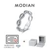 MODIAN Dazzling D Color Rectangle Moissanite Stackable Rings 925 Sterling Silver Eternity Band Rings For Women Fine Jewelry