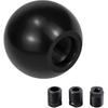 Round Ball Shift Knob, Aluminum Alloy Car Gear Shift Knob, Stick Shifter Knobs Head, Universal Shifter Knobs with 3 Adapters (M8, M10, M12), Fits