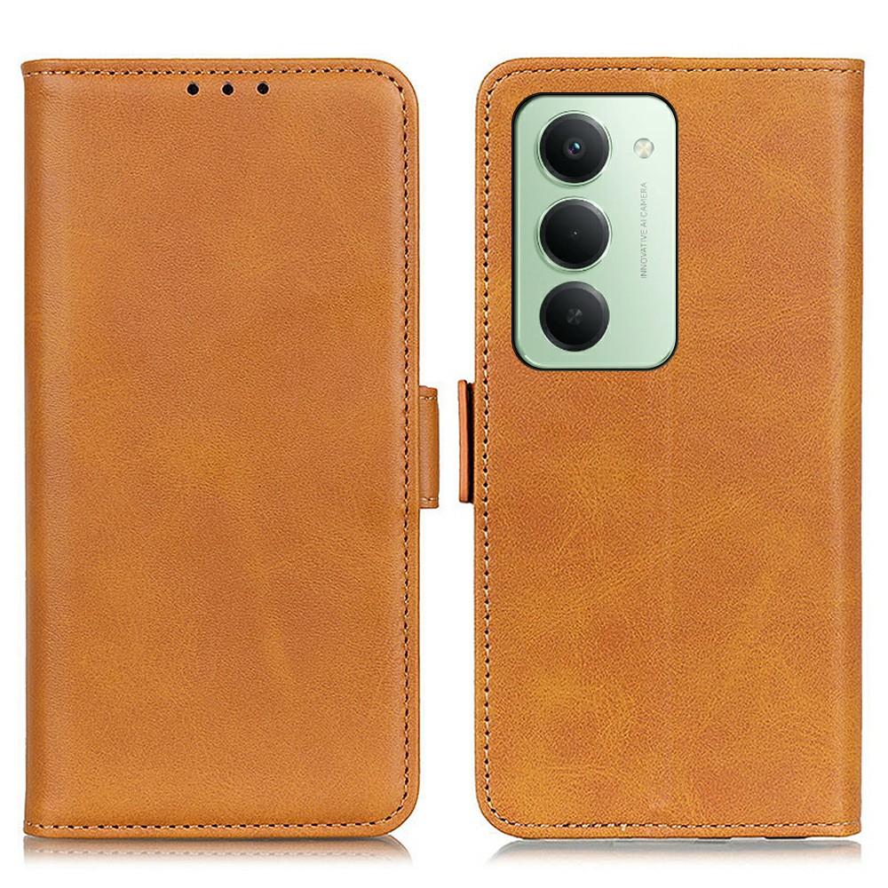 Для Xiaomi Redmi 15 5G (Глобальный) (169 мм) Чехол-подставка из ПУ кожи с текстурой коровьей кожи