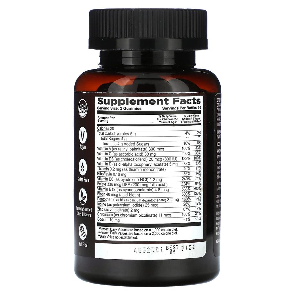 YumVs, Strength Earth органические жевательные конфеты для детей, мультивитамины, ягодный вкус, 60 жевательных конфет