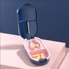 2pcs Portable Multiple Pill Cutter with Storage Box Pill Crusher Adjustable Pill Splitter Stainless Steel Cutting Blade