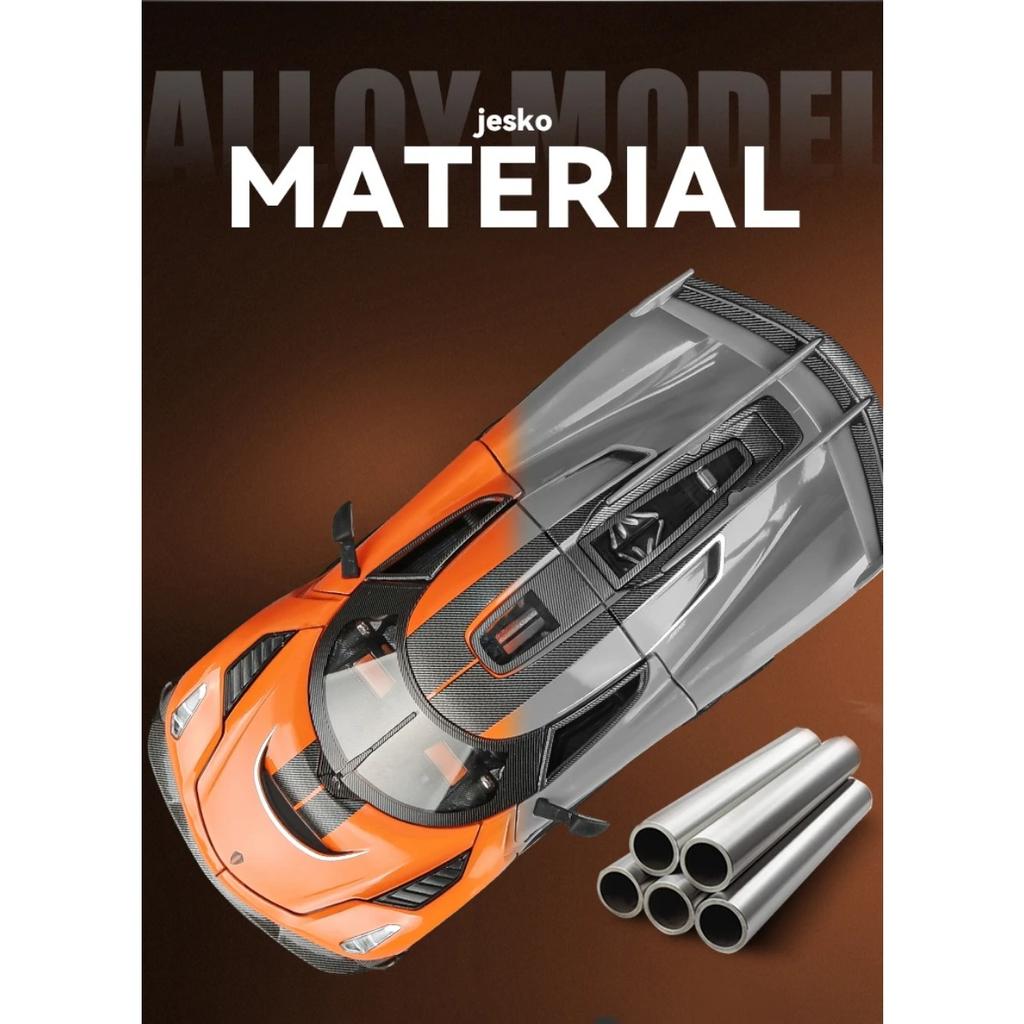 1/24 Koenigsegg Jesko Supercar литая игрушечная модель автомобиля со звуком и светом инерционный механизм детская игрушка коллекционная вещь подарок на день рождения