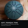 Sonic Energy Pocket Steel Tongue Drum 3-Inch A Major PSTD4DGGOL Dark Green with Wooden Mallet Mini Hand Pan Drum for Meditation Relaxation