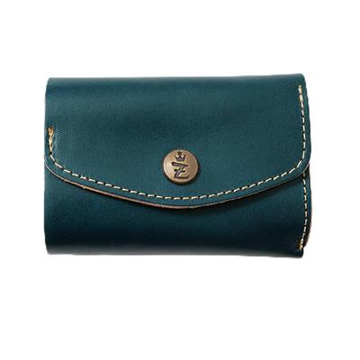 Кошелек-кошелек-монетница из натуральной кожи Tochigi Leather Made in Japan x [Zario Grande] Мужской Женский [ZAG-0027] (Синий верблюд)