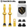 RACEDUEL Bicycle Tubeless Valve 44MM 60MM 80MM Bicycle Tubeless Tire Valve Stem Ultralight Road Bike Vacuum Presta Valves Valve Stems 1