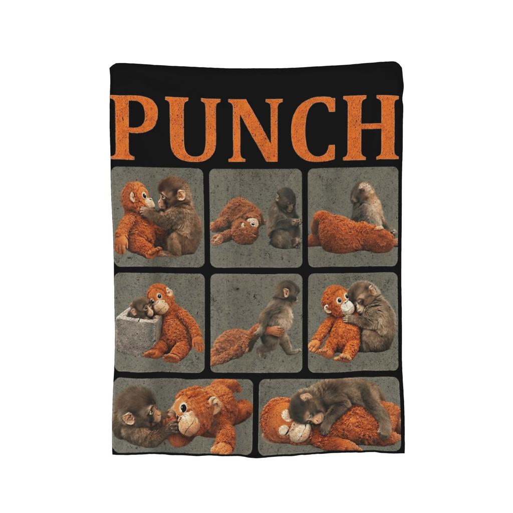 Ultimately I Have to Be Brave Lonely Punch Monkey Fleece Throw Blanket Blankets for Home Travel Super Soft Plush Thin Quilt,
