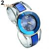 Women's Fashion Open Metal Band Quartz Analog Round Dial Bracelet Wrist Watch Trinket