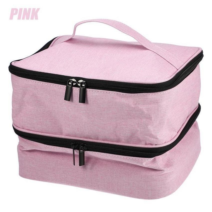 Большой вместительный органайзер для лака для ногтей, чехол для переноски, двухслойная лампа для сушки ногтей, кисть для дизайна ногтей, дрель для ногтей, коробка-органайзер для лака для ногтей