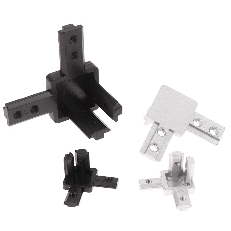 4Pack 3-Way End Corner Bracket Connector For T Slot 2020 3030 4040 Aluminum Extrusion Profile 3-Dimensional Bracket Parts