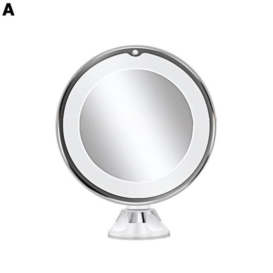 Косметическое зеркало 10-кратное увеличительное зеркало со светодиодной подсветкой Портативное мощное зеркало для макияжа для домашних путешествий