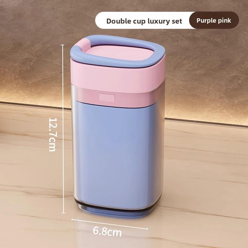 Travel wash cup set, portable foldable mouthwash cup, couple's business trip travel supplies, tooth cup, toothbrush storage box