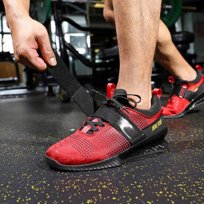 Unisex Weightlifting Shoes Squat Deadlift Indoor Gym Training Supportive Low-Top Rubber Sole