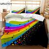 Комплект постельного белья Music Series Rainbow Music Notes Tie Dye, комплект постельного белья Music Party Double Queen King Size, полиэстеровое одеяло