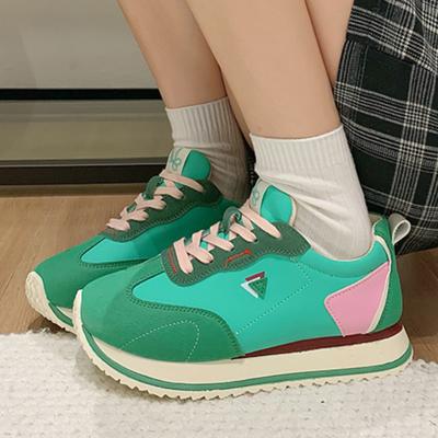 Женская обувь, новинка 2024 года, женская вулканизированная обувь на шнуровке, весна-осень, разноцветные уличные повседневные удобные прогулочные туфли на плоской подошве