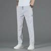 Мужские летние быстросохнущие брюки из эластичного ледяного шелка — свободный крой, модная и универсальная повседневная спортивная одежда.