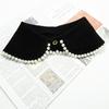 Fashion Pearl Decorative Fake Collar Shirt Sweater Dress Detachable Lapel False Collar For Women Girls Neck Accessory