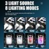 New Keychain Light Outdoor Dual Light Source Strong Light USB Rechargeable Mini Flashlight Cap Clip Light Warning Work Light