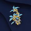 Retro Osmanthus Blue Fragrance Brooch, High-end Women's Exquisite and Light Luxury Osmanthus Brooch, Niche Design Sense Brooch