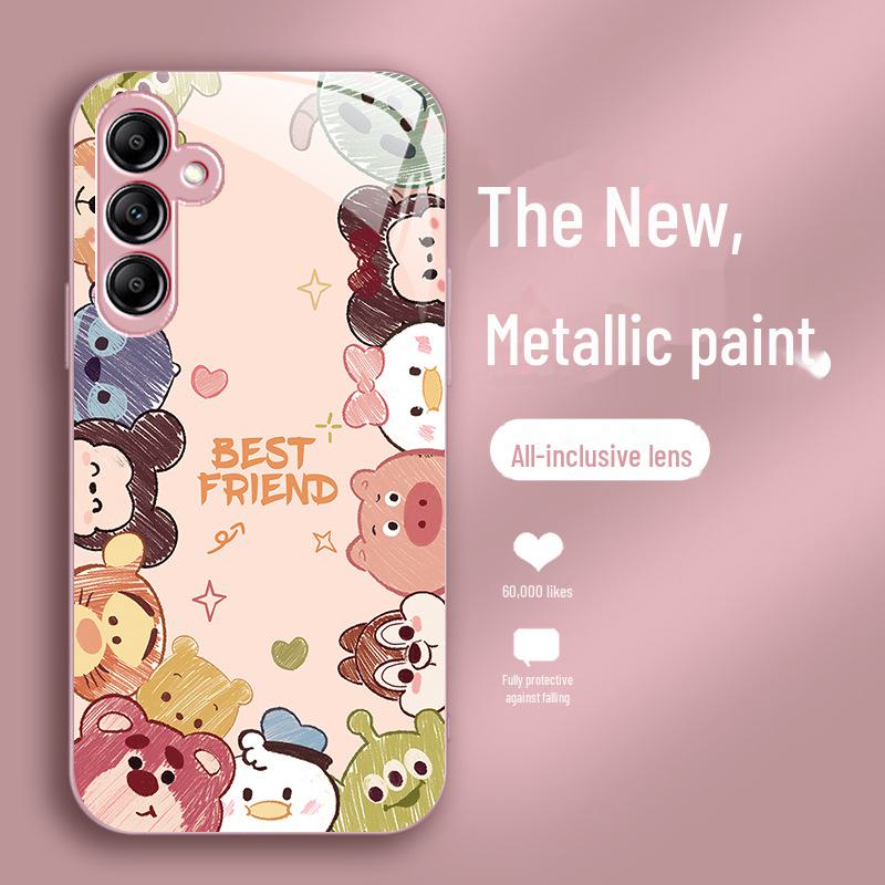 Чехол Samsung A14 с изображением животных, симпатичный, высококачественный, нишевый, жидкий, креативный, универсальный, с защитой от падений