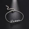 Stainless Steel Heart Charm Bracelet Romantic Heart Bangle Chain for Women Jewelry Valentine's Day Gifts New Ins