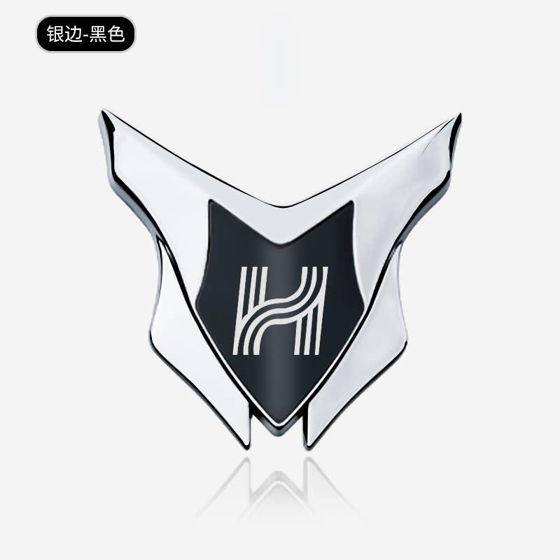 Hello motorcycle electric vehicle full metal decorative sticker 3dstereorestoration shield logo front windshield side logo badge logo