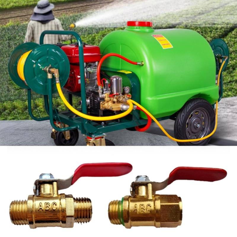 Agricultural Sprayer Brass Ball Valves Switches With Ergonomic Grip High Efficiency Plunger Pump Valves For Farm Irrigation