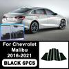 Для Chevrolet Malibu 2016- Наклейки на стойки B C Piano Black, Легкие высокие PC Накладки на окна Защита от царапин Детали внешнего стайлинга