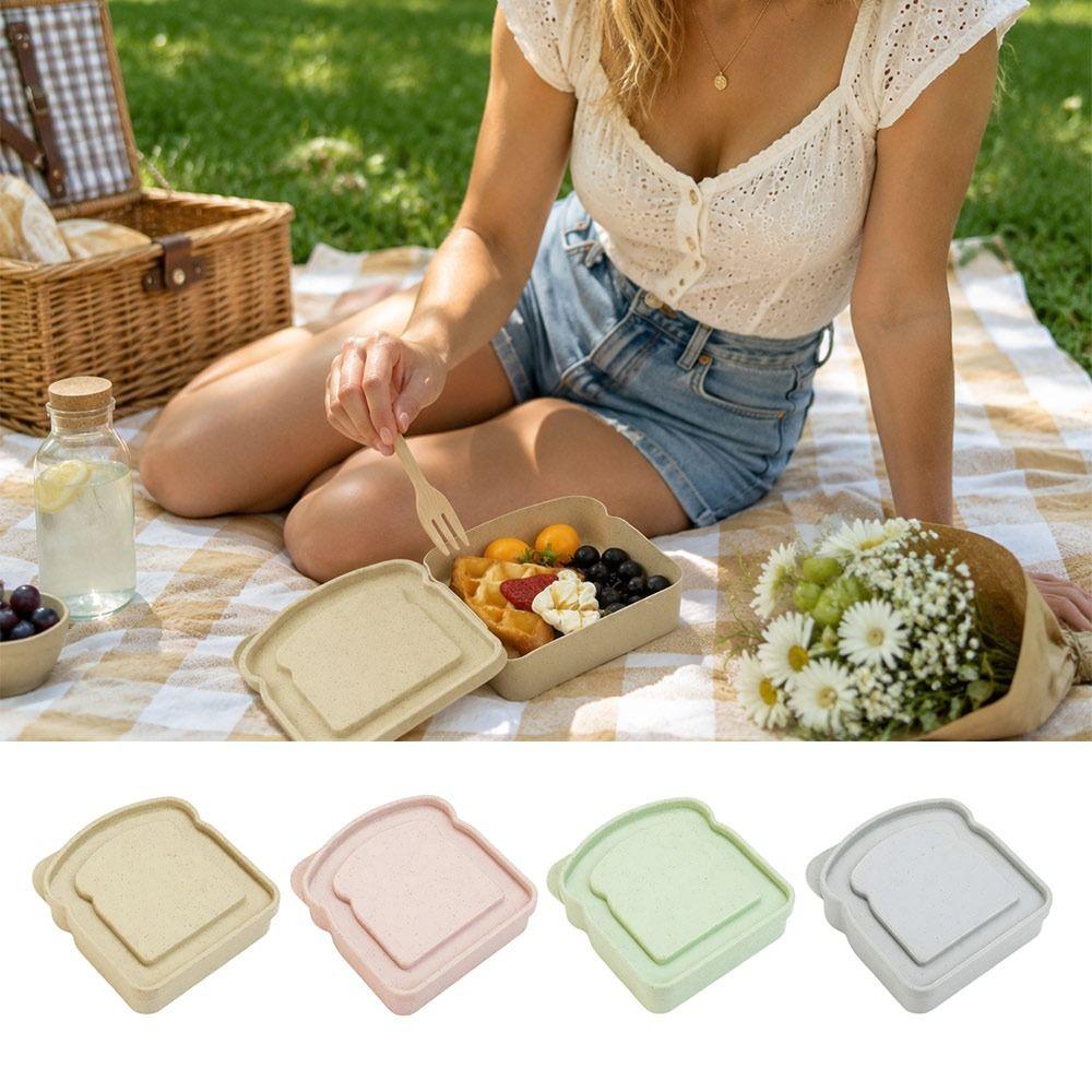 with Lid Portable Lunch Box Microwaveable Food Container New Snack Storage Box Kitchen Storage