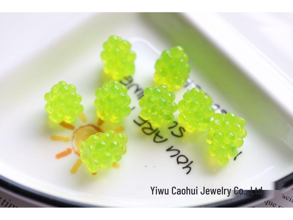 3D Прозрачные Фруктовые Эпоксидные Украшения: Персиковый, Авокадо и Клубничный Аксессуары-резинки для волос для детей