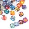 20pcs/Bag 12mm Special Shiny Colors Crystal Glass Irregular Square Shape Charm Beads for Necklace Bracelet Earring DIY Jewelry Making