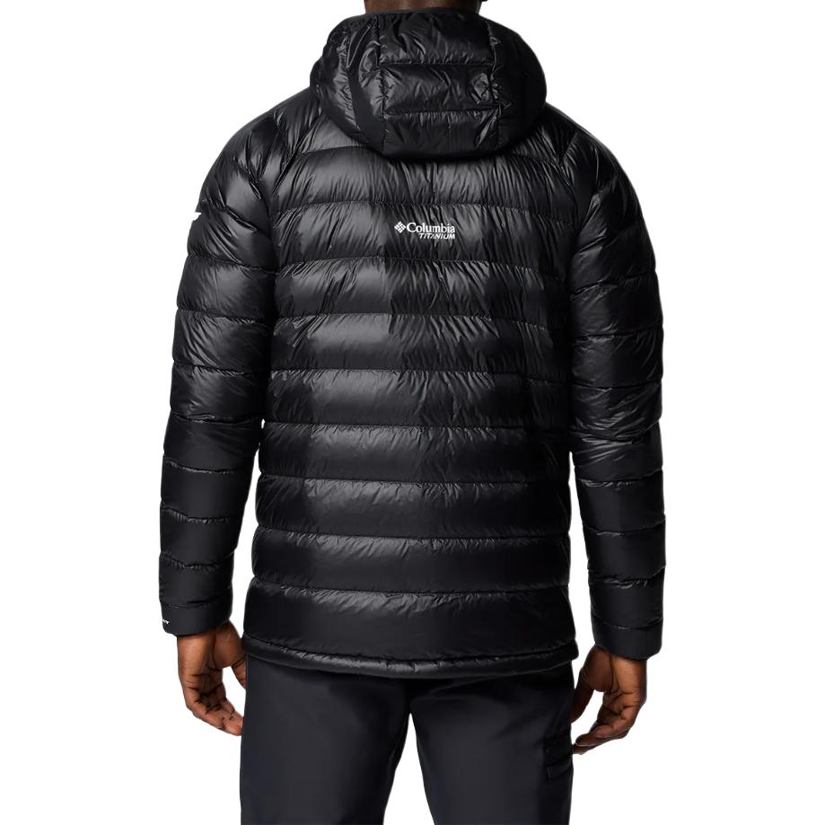 Columbia Arctic Crest™ Down Hooded Waterproof Stain-Resistant Zip-Up Long Sleeve Jacket Men jackets Black WO8937
