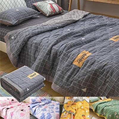 2024 одеяло с принтом, летнее тонкое одеяло, двойные одеяла, приятное для кожи хлопковое тонкое одеяло 80/100/150/180/220 см