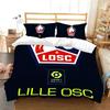 L-Lille OSC Bedding Set Football Club Baby LOGODuvet Cover Pillowcase for Boys Bedroom Single Twin Full Queen King Size Gift