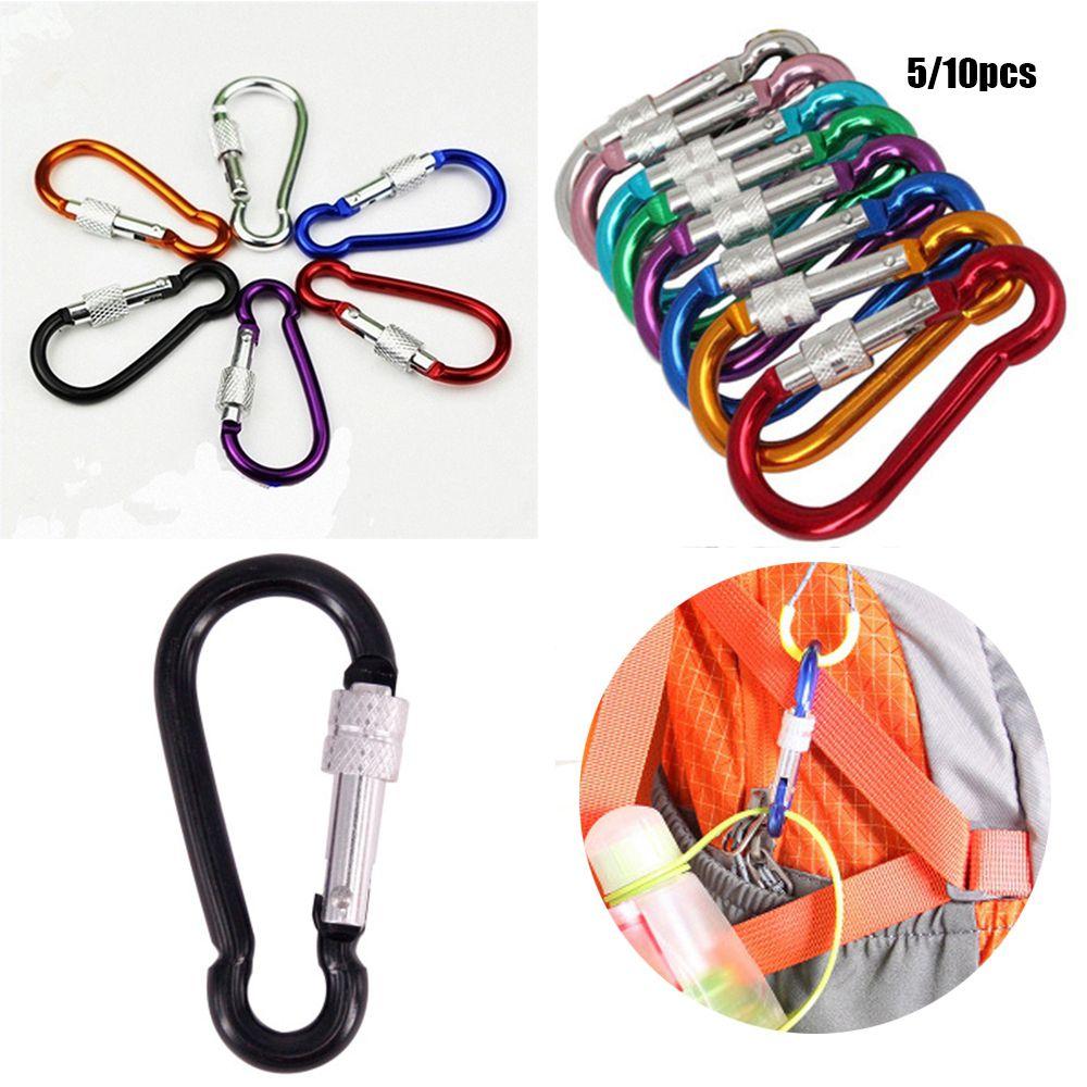 Multi-color Aluminium Equipment Alloy Carabiner Buckle Keychain Camping Hiking Hook Climbing Button