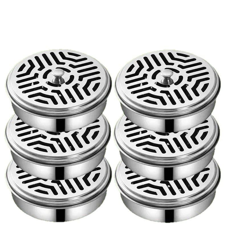 Creative Mosquito Coil Holder: Rust-Proof, Fireproof Tray with Lid & Ash Catcher