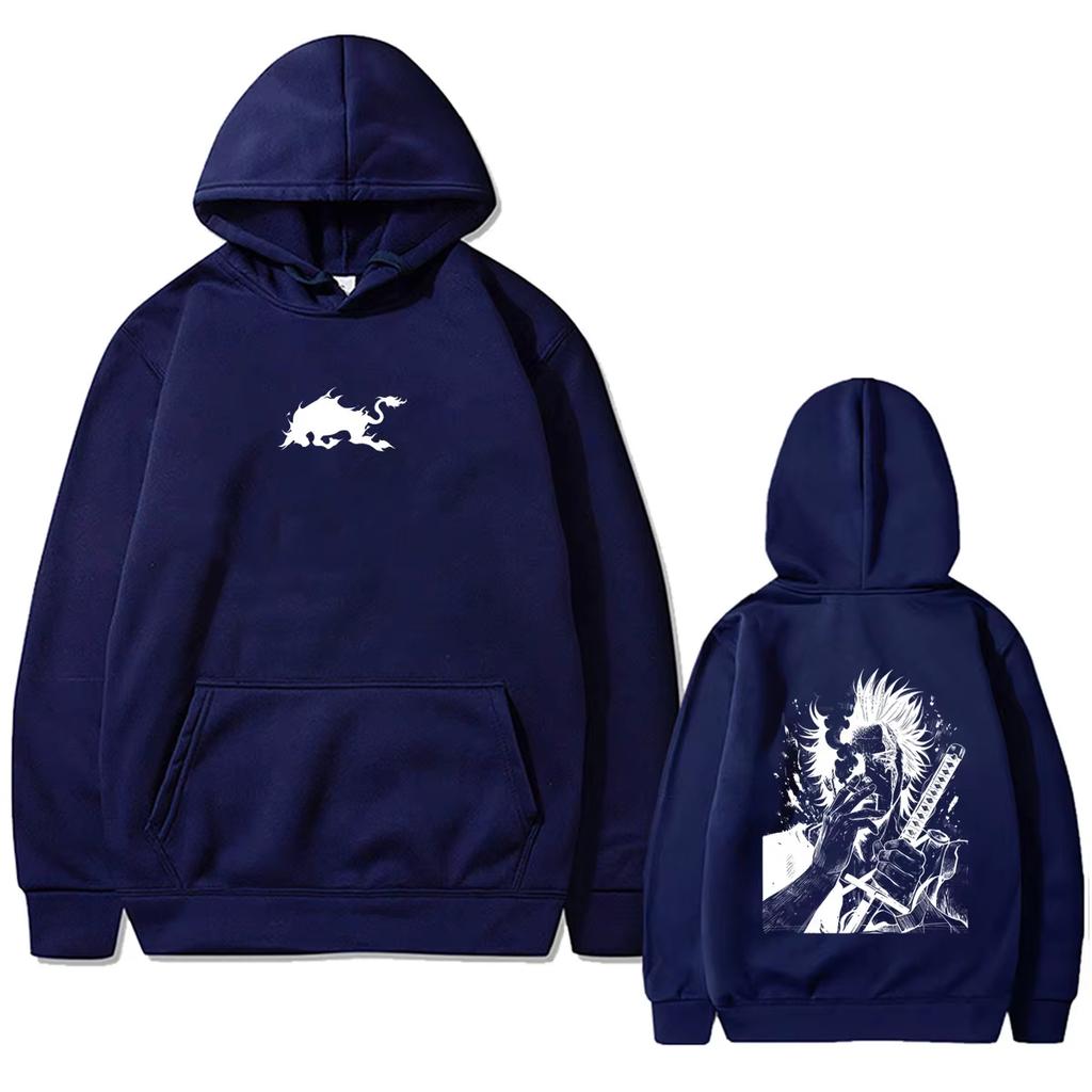 Anime Black Clover Yami Sukehiro Graphic Hoodie, Unisex Cartoon Manga Harajuku Pullover, Men's Retro Loose Casual Hooded Sweatshirt