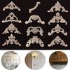 Natural Floral Wooden Figurines Crafts Multi-styles Corner Appliques Frame  Wall Door Decoration