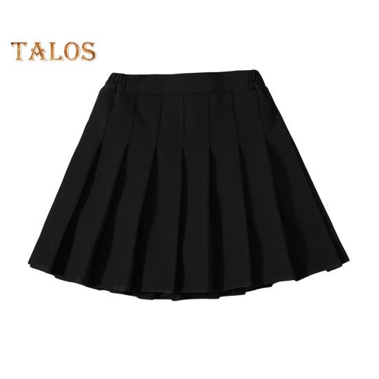 Юбка в складку для девочек, регулируемый эластичный пояс, спортивные юбки, плиссированная теннисная юбка против морщин, повседневная мини-юбка с заниженной талией для девочек