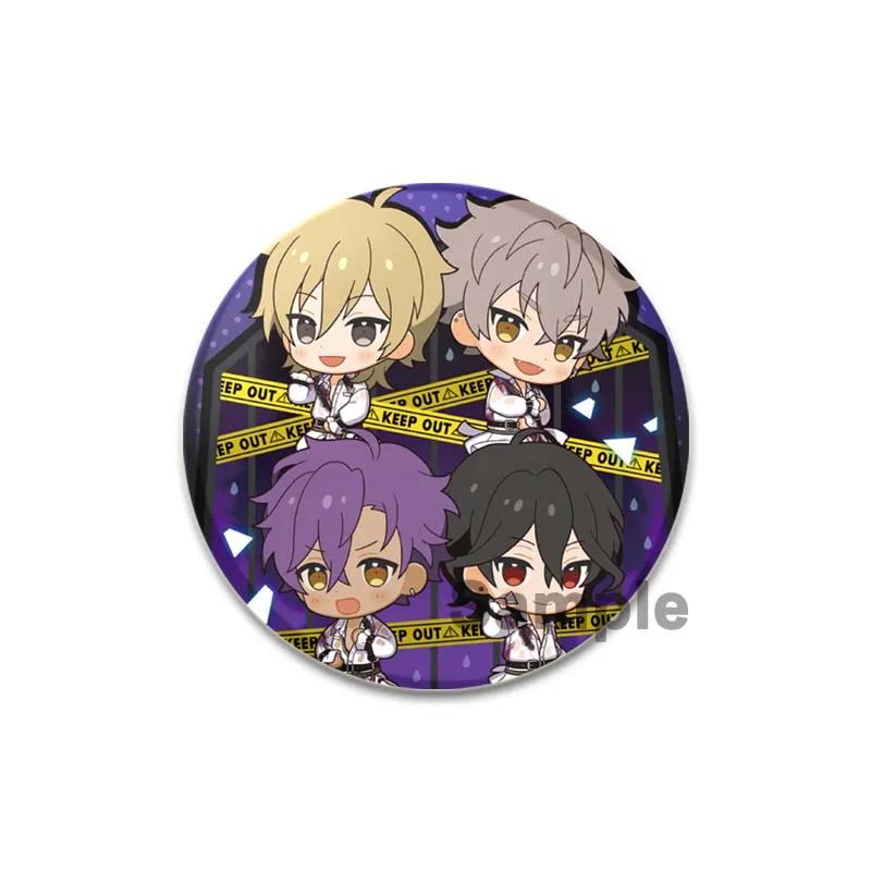32/44/58 мм Ensemble Stars Idol Круглая брошь Мультфильм Косплей Значки Значки на лацкан для рюкзака Подарки Sena Tsukinaga Sakuma Narukami