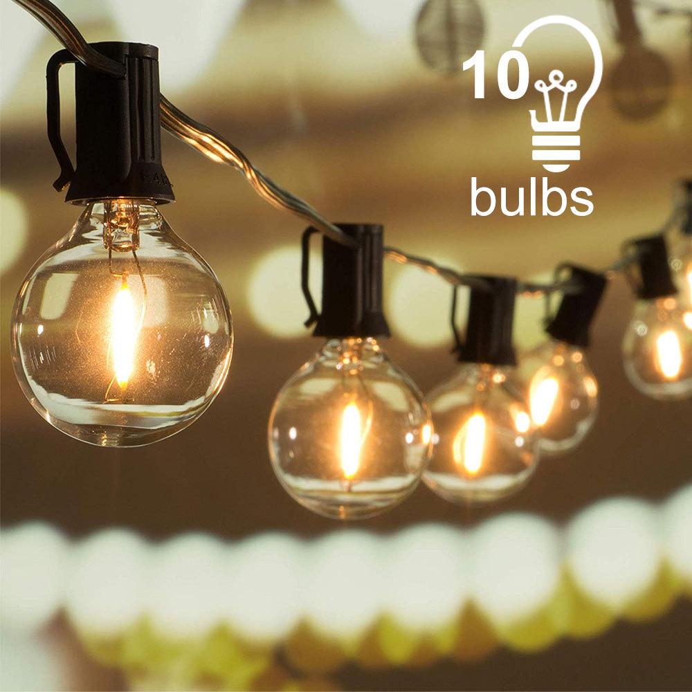 Патрон E12 с прозрачной светодиодной лампой G40 с вольфрамовой нитью - 26 головок, светодиодное стекло S14, продается поштучно.