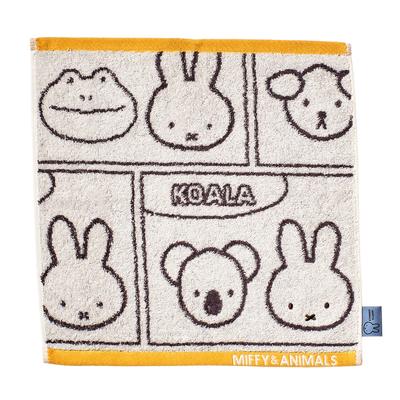 Nishikawa Miffy Animal Жаккард MIFFY ANIMALS Мочалка, 34x35см, Можно стирать, 100% хлопок, Принт, Переплетение, Лицо, Слоновая кость, XT34708671, DB4664, &