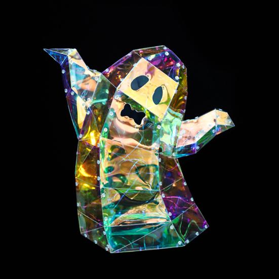 Призматические переливающиеся светодиодные огни-призраки, ночник-призрак на Хэллоуин, красочные украшения для дома и вечеринки, настольная фигурка