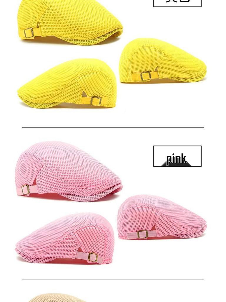 Летний тонкий сетчатый берет: Дышащая кепка-утка для мужчин и женщин - Ретро корейский стиль, кепка газетчика от солнца