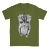 Кот Munchkin Котёнок Смешной Грустный Плачущий Кот Мем Любители Кошек Футболка Футболки Мужские 100% Хлопок Большие Размеры Футболки С Коротким Рукавом