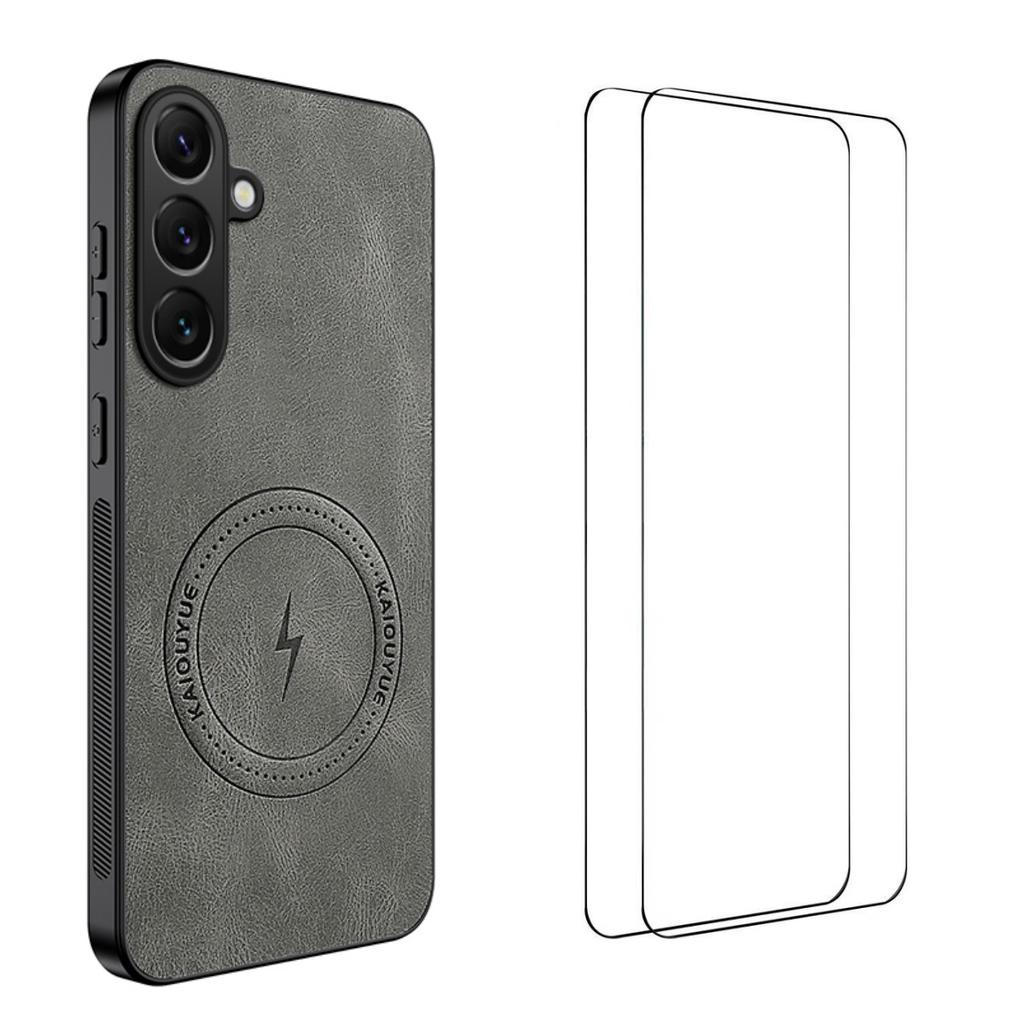 For Samsung Galaxy A17 4G/Galaxy A17 5G Magnetic Case WANLONFENG SD Series PC TPU Phone Cover with 2Pcs Screen Film