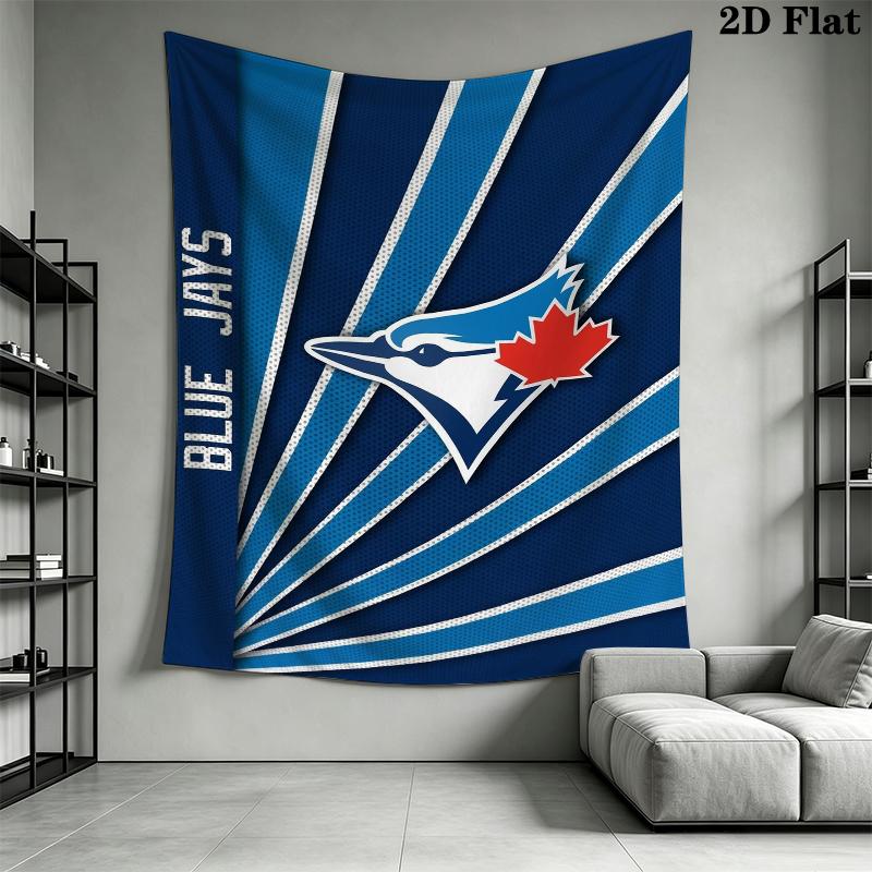 Toronto Blue Jays Wall Tapestry Aesthetic Wall Hanging Printed Fabric Blanket Decorative Tapestries for Bedroom Living Room Home Decor