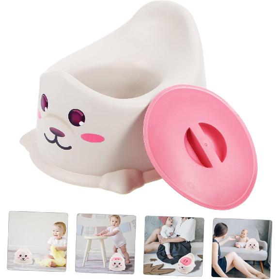 1pc Portable Potty Thicken Toilet for Travel Lightweight Design for Boys Girls Ergonomic Training Toilet for Home Use Gray Seal Color