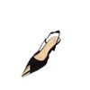 Pointed High Heels Women's Cut Men's Thin Heels 2024 New Sexy Versatile Black Back Empty Bag Head Sandals Female Socialite Style