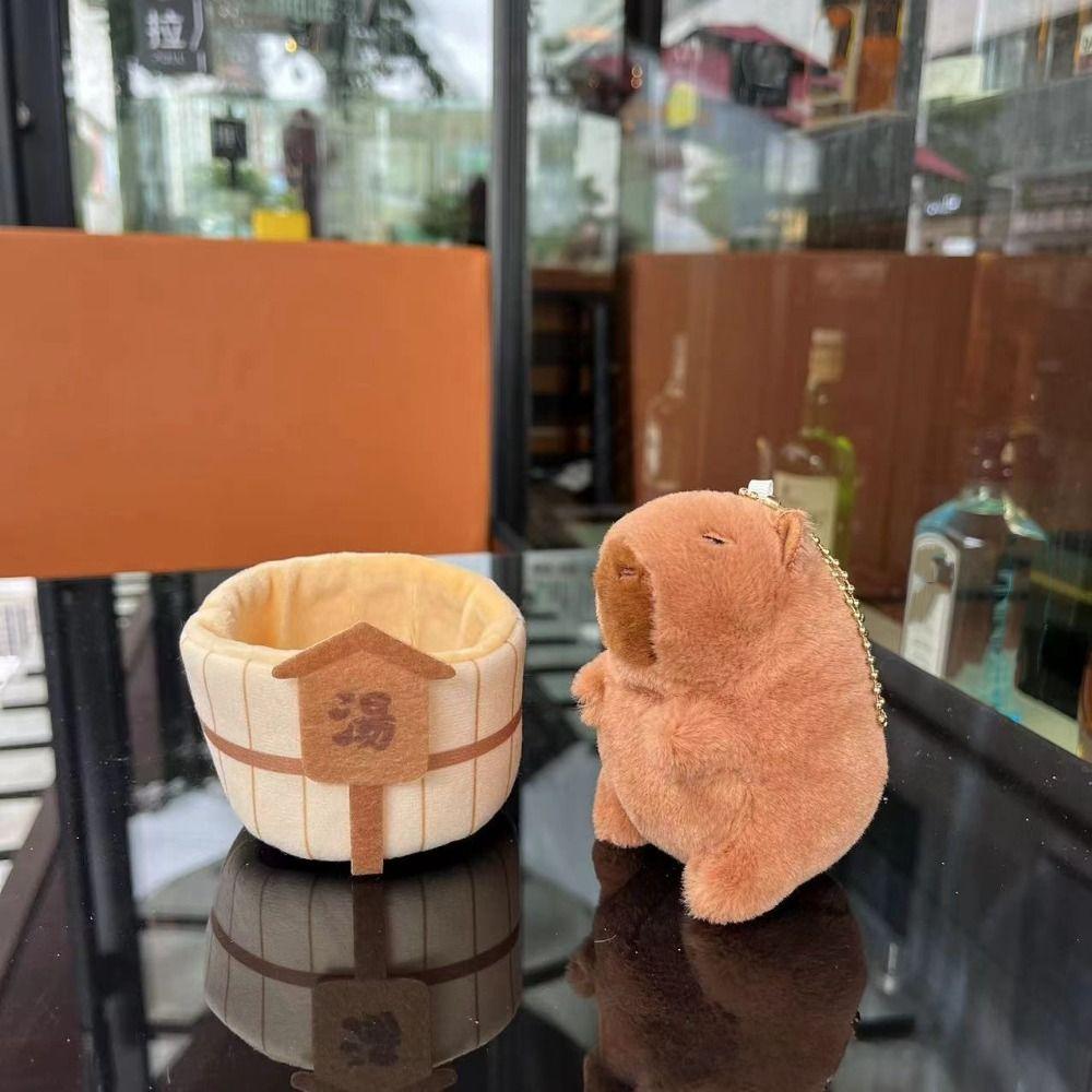 Японский стиль Капибара плюшевые куклы неторопливый автомобильный брелок забавный капибара брелок мальчик